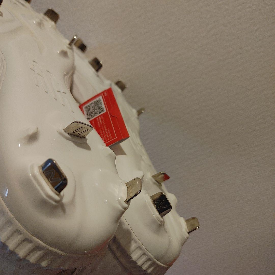 ニューバランス　スパイク　金具 26.0センチ　ホワイト 高校野球対応