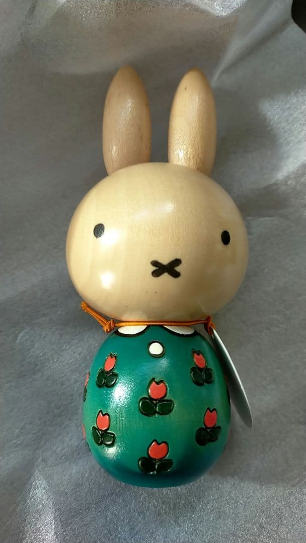 あ*め様 ミッフィー　こけし　卯三郎こけし　チューリップ柄　KLM オランダ航空