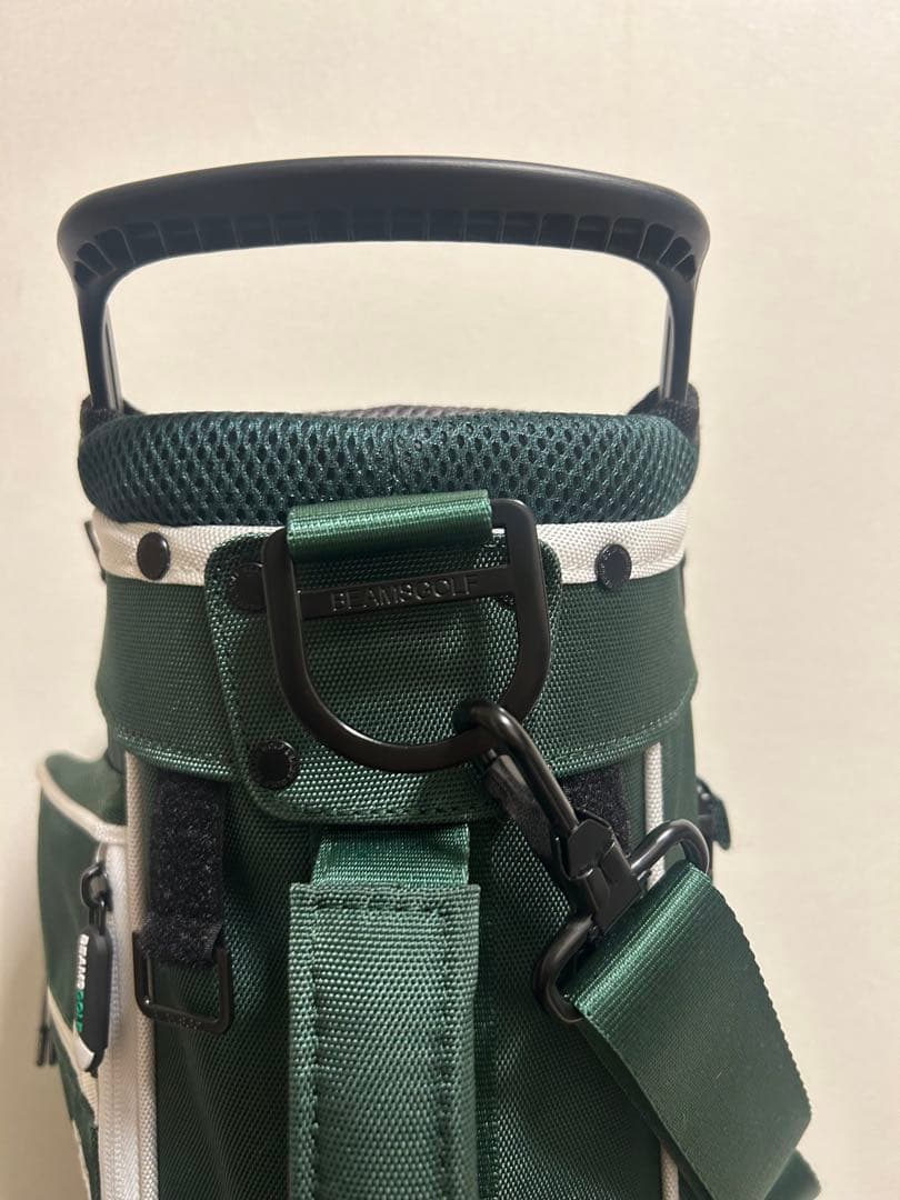 【美品】BEAMS GOLF スリムスタンド キャディバッグ グリーン