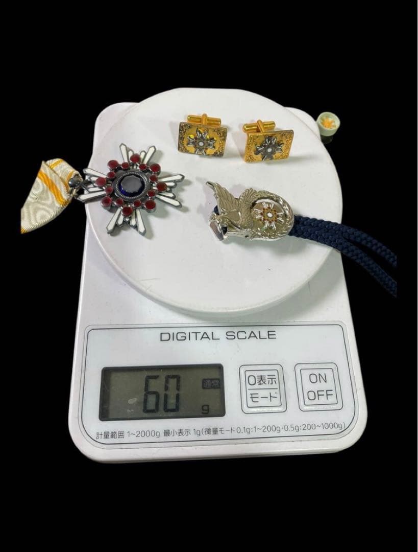 勲記 賞状 勲五等瑞宝章 純銀刻印 60g