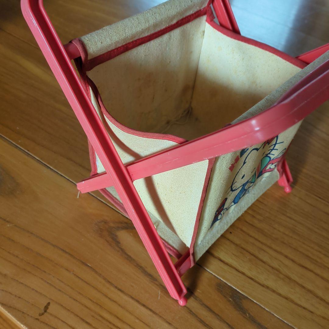 HELLO KITTY 小型キャンバスバスケット 赤