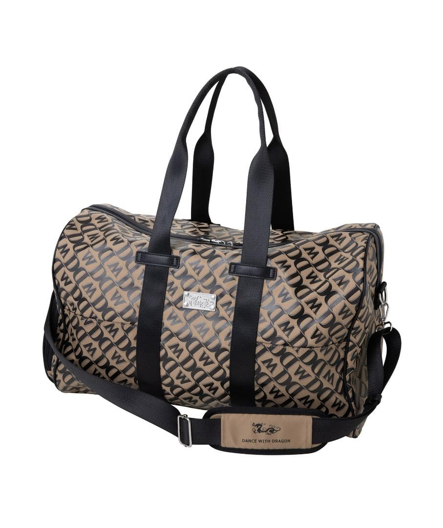 新品☆ダンスウィズドラゴン モノグラム プリント ボストン☆シューズケース☆茶色