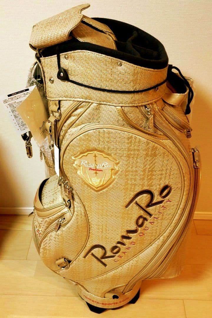 【新品　未使用】RomaRo ゴルフキャディバッグ ゴールド