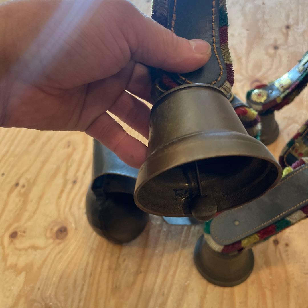 カラフル装飾付きカウベル6個セット