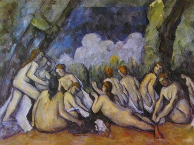 ポール・セザンヌ、【大水浴】、希少な画集画より、新品高級額・額装付