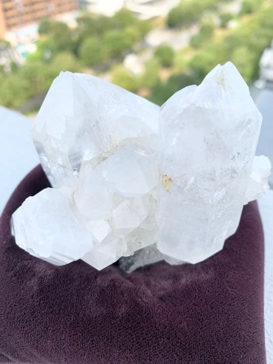 天然石　チタニウムインクォーツ　原石　クラスター　A68