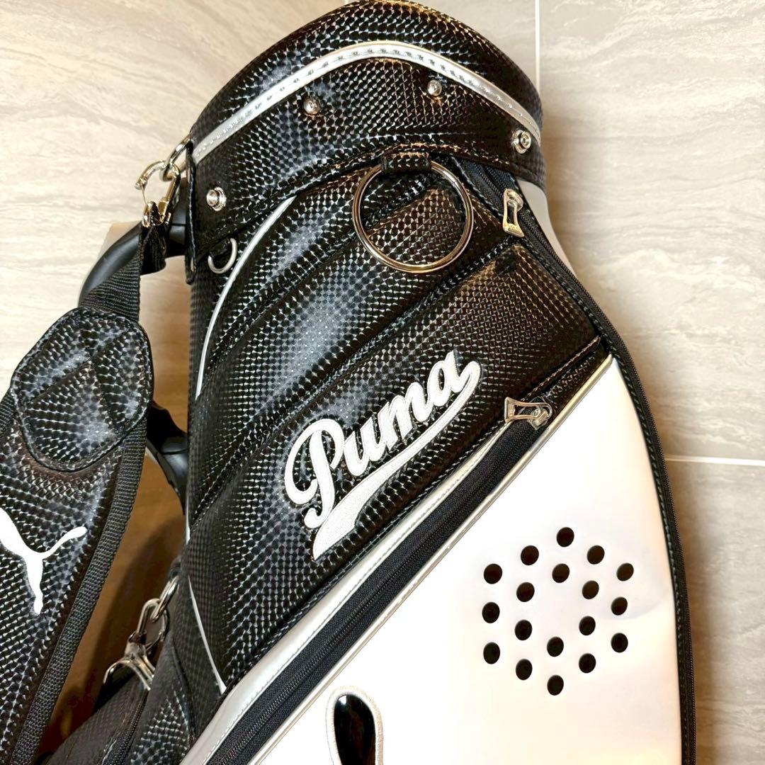 PUMA プーマ　キャディバッグ　8.5型　白／黒