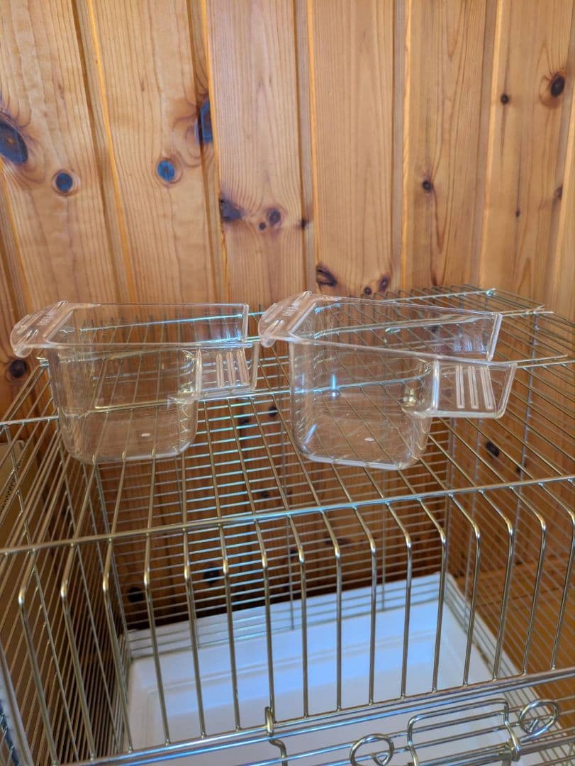 ＨＯＥＩ　ホーエイ　４６５オカメホワイト　インコ　銀メッキ　鳥かごバードゲージ