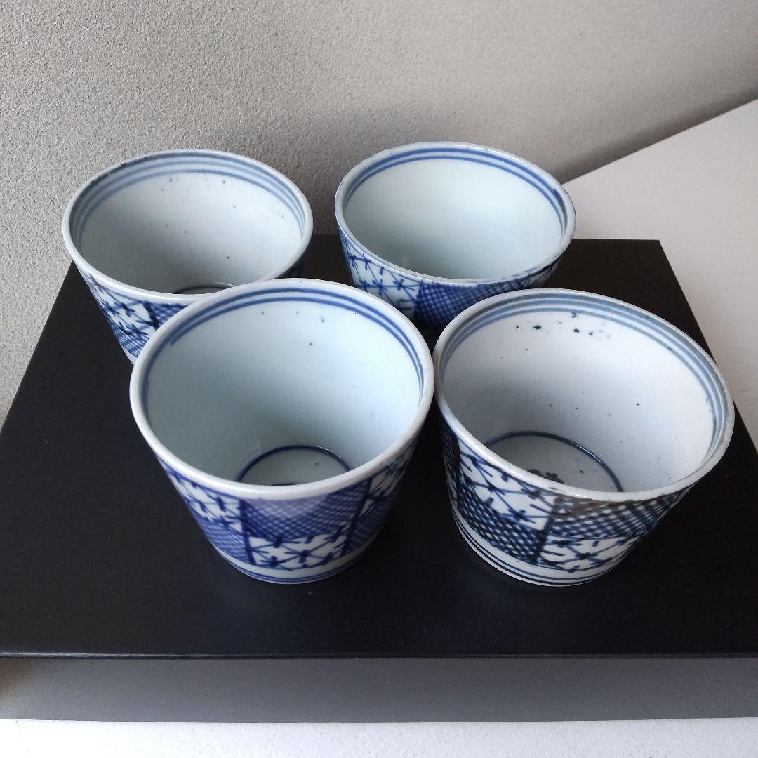 市松文 蕎麦猪口 そば猪口 そばちょこ ② ４客