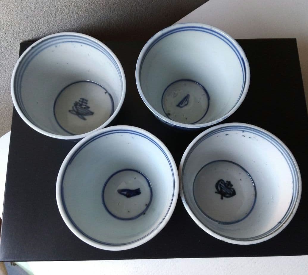 市松文 蕎麦猪口 そば猪口 そばちょこ ② ４客