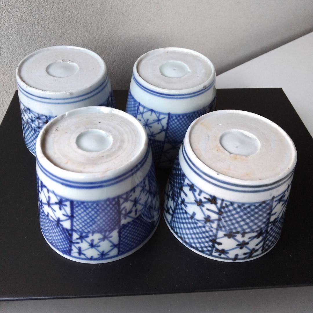 市松文 蕎麦猪口 そば猪口 そばちょこ ② ４客