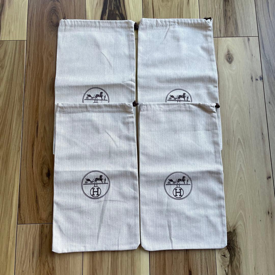 HERMES 保存袋 巾着タイプ 【4点まとめ売り】