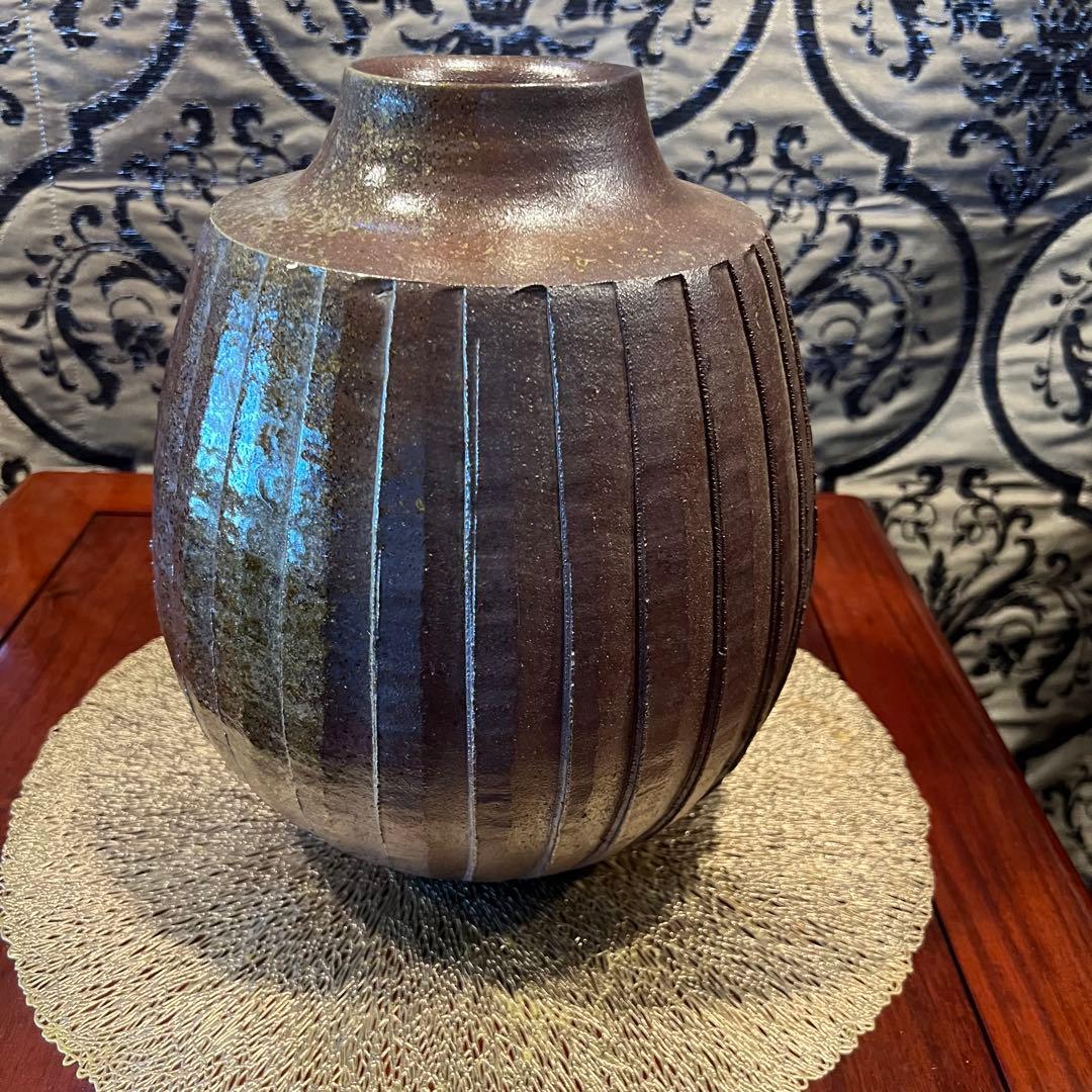 秀湖壺　森下要三　壺　花器Japanese traditional crafts
