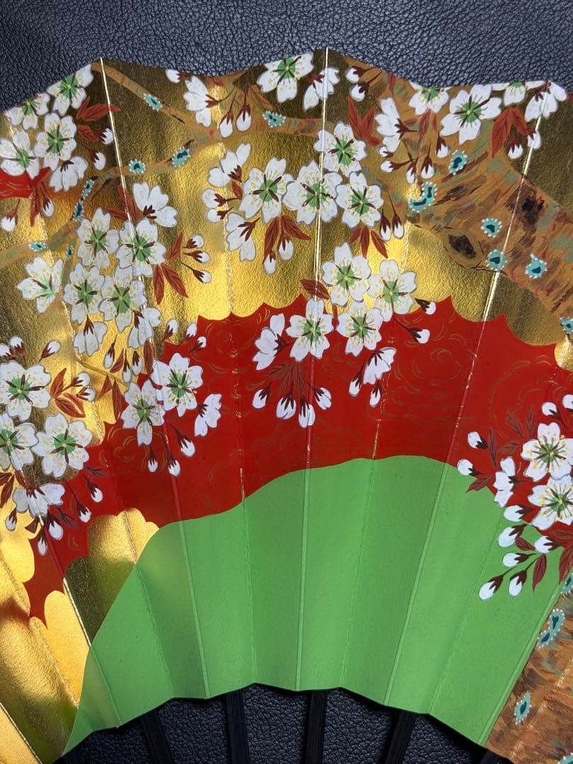 扇子　32cm 宮脇賣扇庵　金　桜　飾り扇　飾舞扇　舞扇子　舞踊　着物