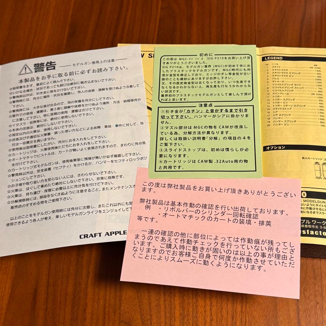 CAW SIG P210 CPブローバックモデルガン