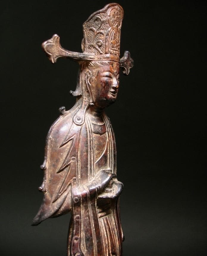 【白鳳仏】◆『金銅救世観音菩薩立像「壬子年十月吉日作之」銘』仏像◆検）飛鳥仏