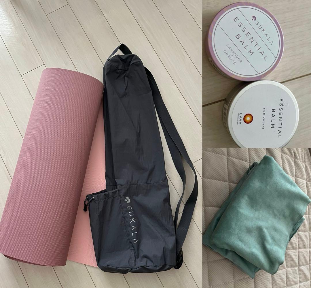 あ*む様 ヨガマット,ケース,ヨガラグ2枚、バーム2個　SKALA LAVA