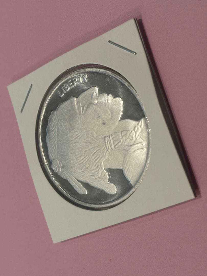 純銀メダル　1オンス　アメリカ　バッファロー・インディアン