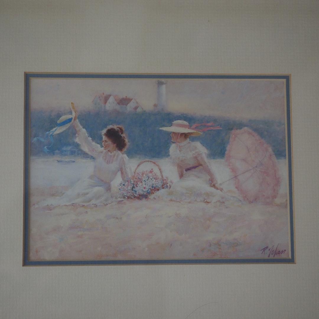 リチャード・トーランの絵画４点セット　ビクトリア時代の女性　新品・未使用送料無料