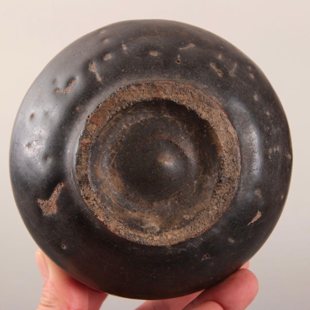 李朝 黒高麗 黒釉 茶碗 茶道具 朝鮮美術 古美術 古道具 黒釉茶碗