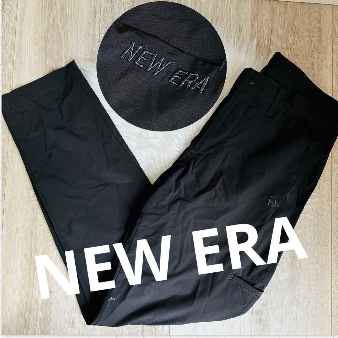 NEWERA ニューエラゴルフ　ロゴ刺繍　ストレッチパンツ　黒　Mサイズ