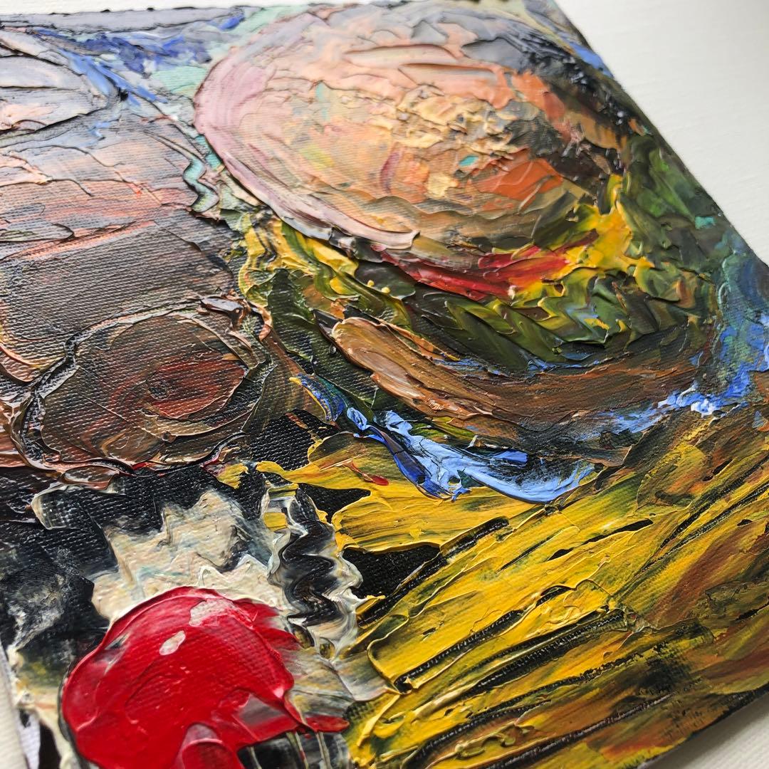 油彩『Burger Set』