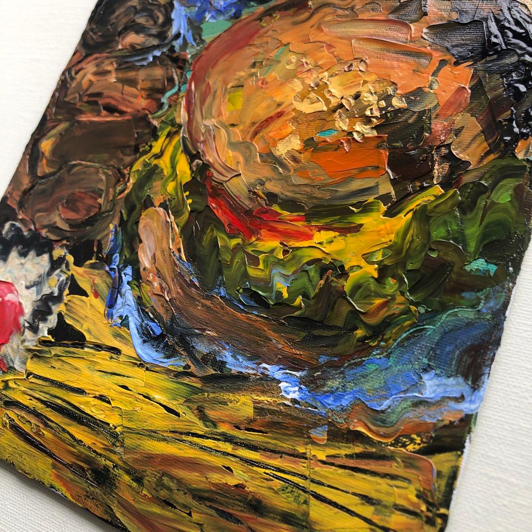 油彩『Burger Set』