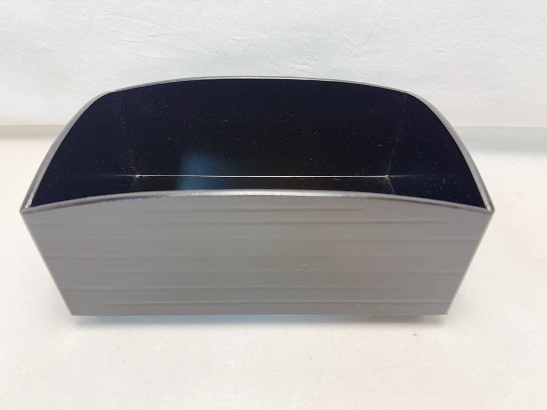 未使用 茶道具 一閑塗 櫛形 莨盆 如心斎好写し 粒足 元箱