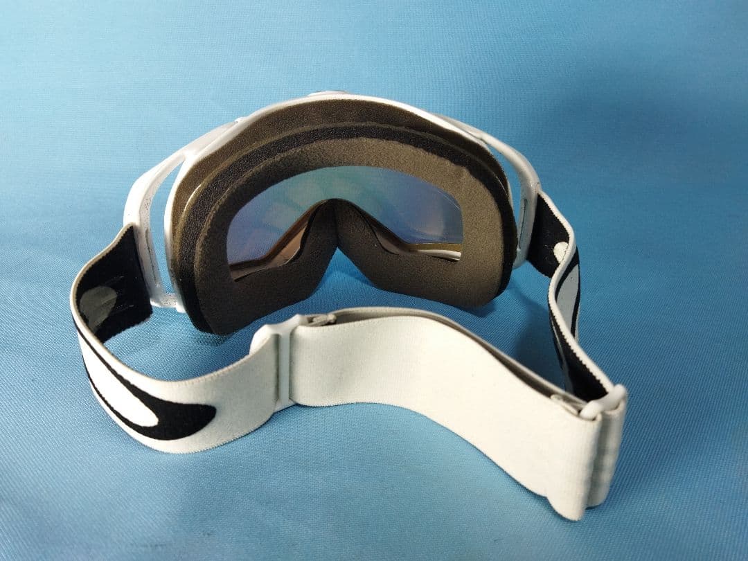 オークリー　Oakley ゴーグル ミラー加工 ホワイト収納袋付き