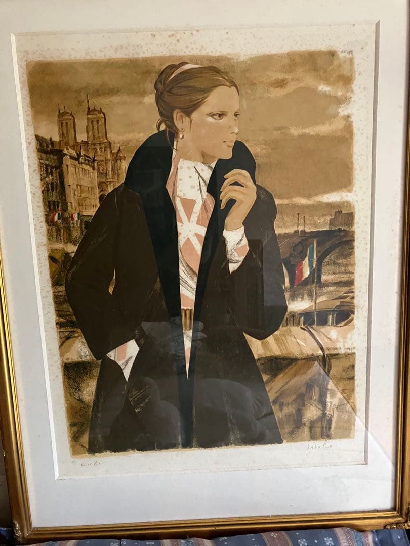 斉藤三郎 シテ島 Ile de la Cité リトグラフ