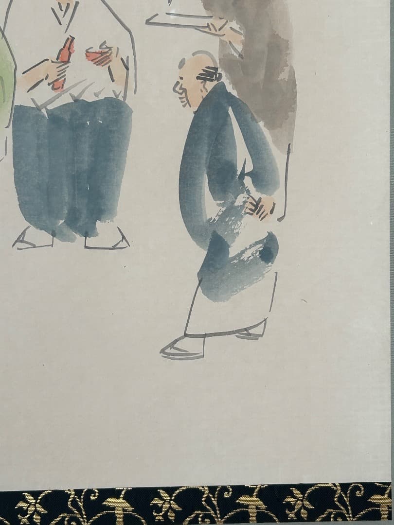 『画賛 文人七樂』 (中川風来山人 筆) 軸装