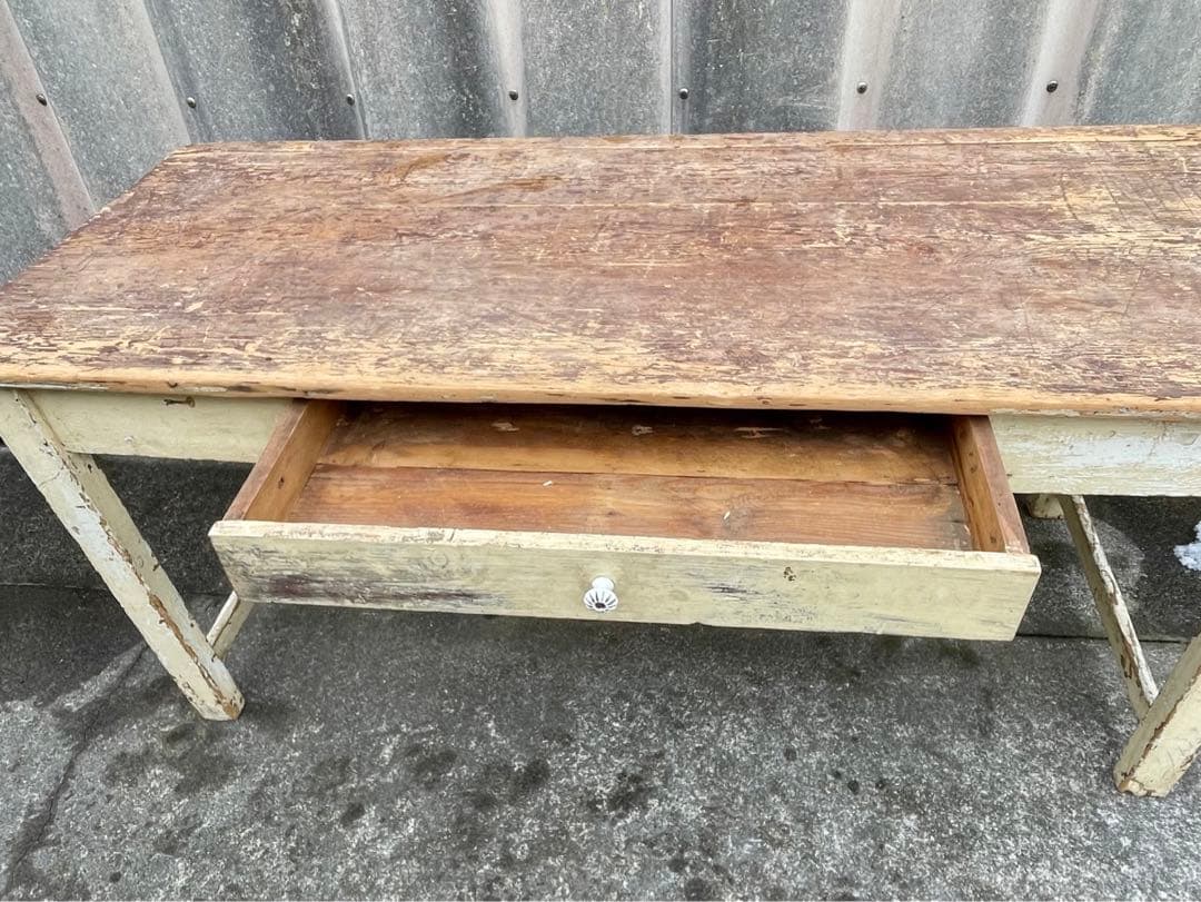 アンティーク/フランス/古材/ダイニングテーブル/センターテーブル/机/店舗什器