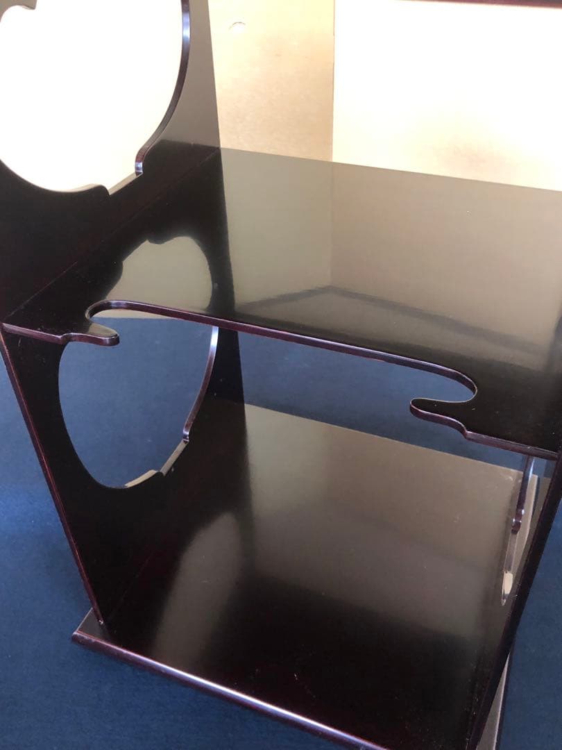 《R》茶道具 溜塗 水指棚 塗師表恵 共箱　260126く1