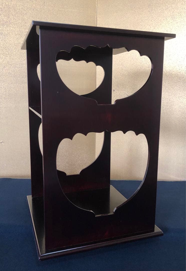 《R》茶道具 溜塗 水指棚 塗師表恵 共箱　260126く1