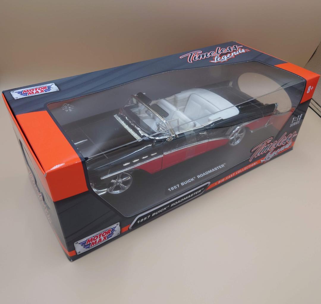 1/18 ビュイック ロードマスター 1957 ブラック/レッド MM製ミニカー