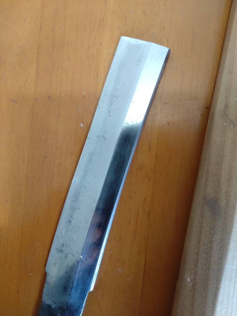 残欠、合法商品　銘(兼次)　直刃紋、竹細工刀、小刀の材料