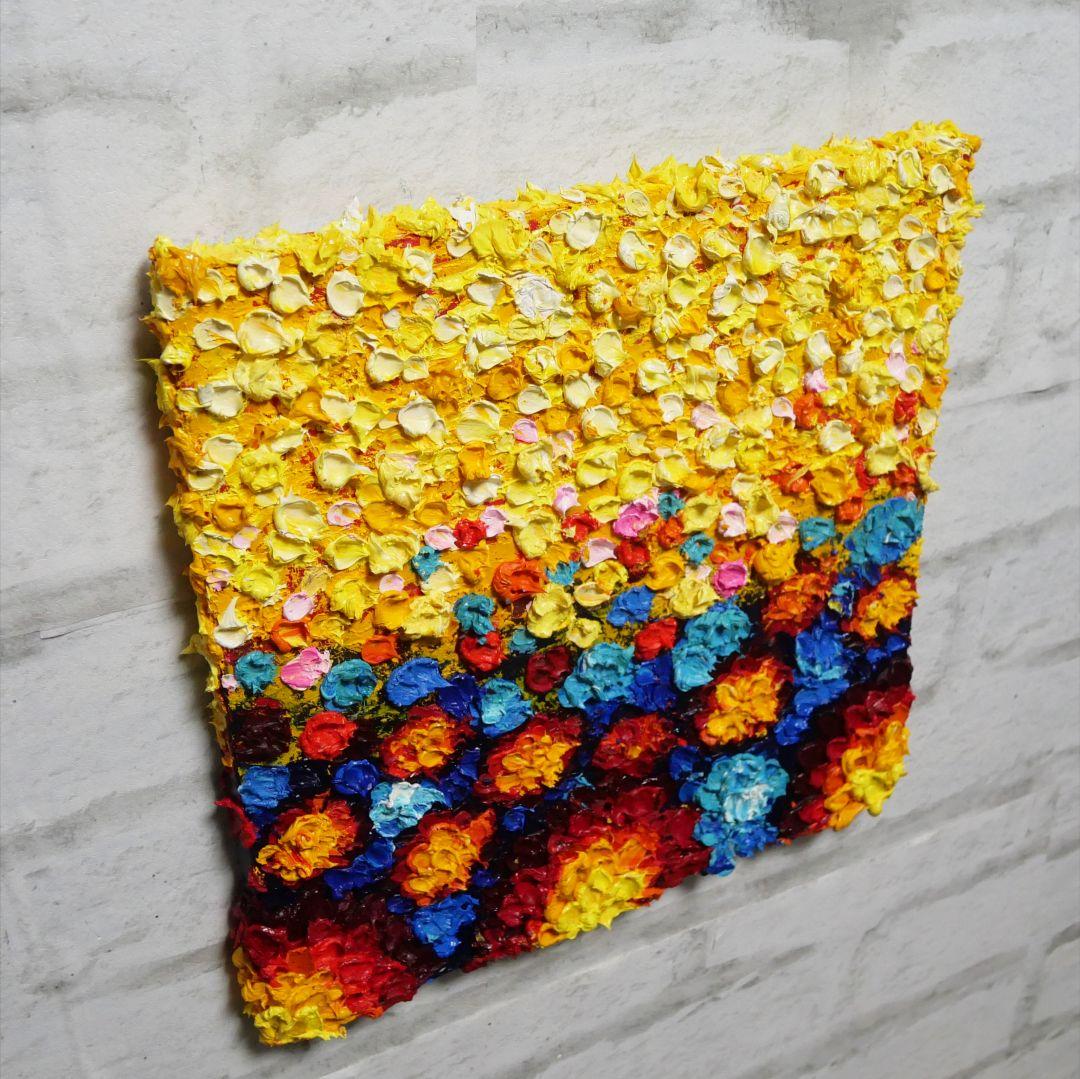 油絵 絵画 アートパネル【flower garden】