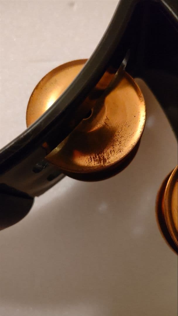 タンバリン(希少なBLACKジングルMEINL)リズムテックRHYTHMTECH