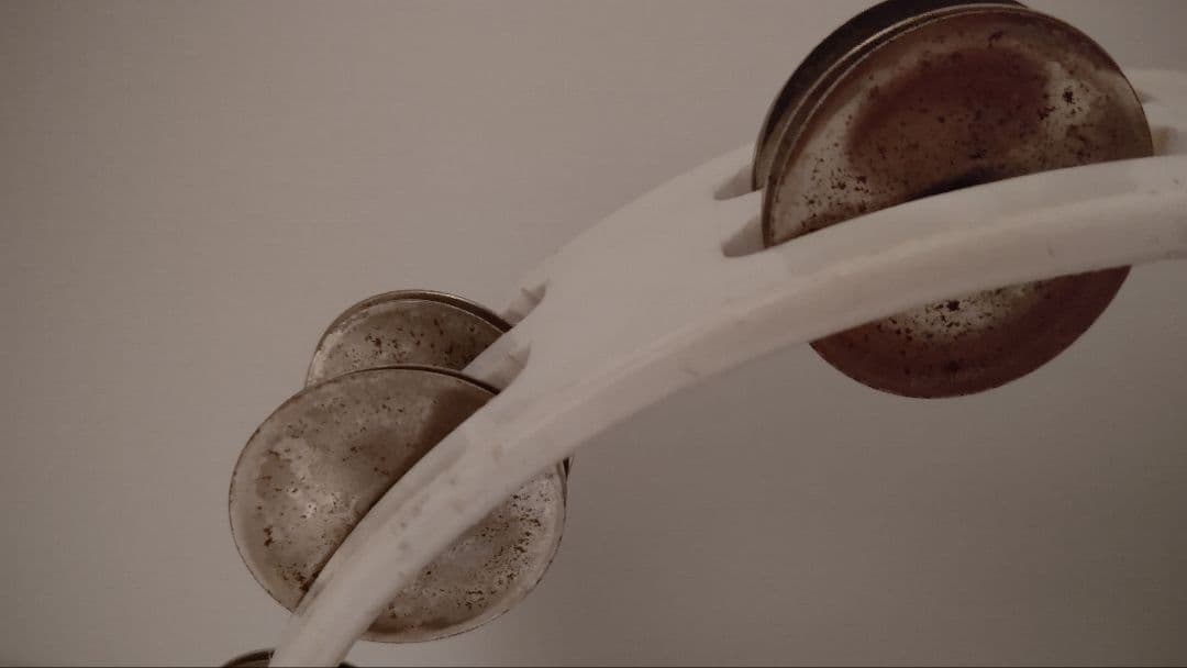 タンバリン(希少なBLACKジングルMEINL)リズムテックRHYTHMTECH