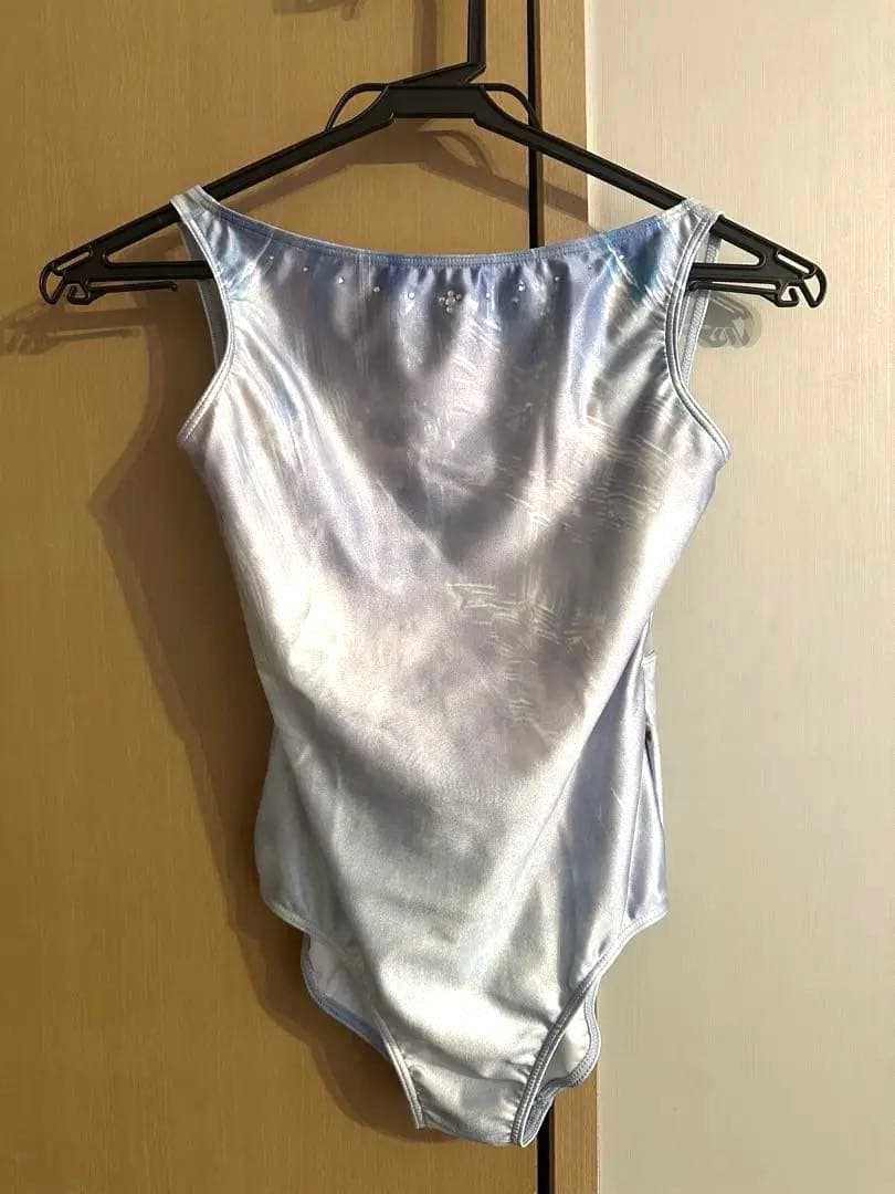 【みみ】unoa Aqua jewel pearl blueレオタードM