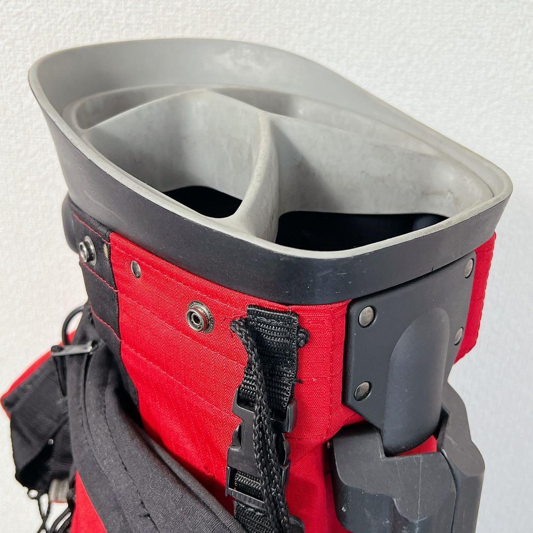 NIKE ナイキ 軽量 スタンドキャディバッグ 4分割 レッド ブラック ゴルフ