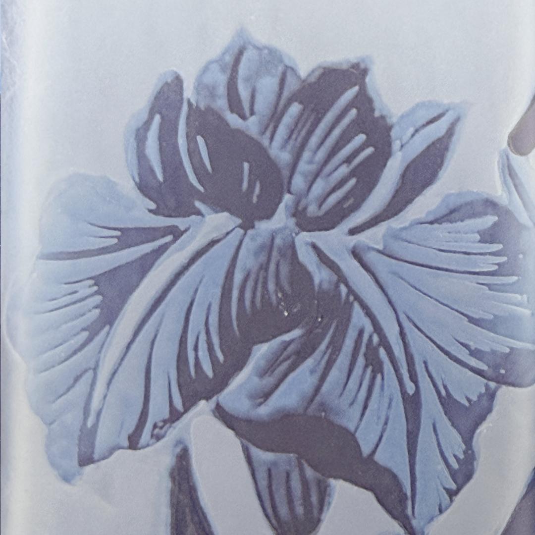 【証明書付】希少エミールガレ 鉢 高さ19.5cm 幅7cm カメオ彫り　花器