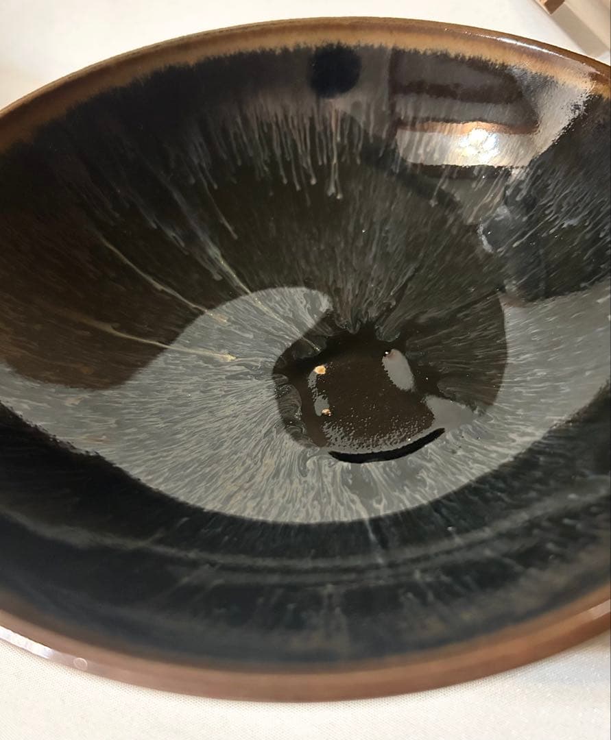 加藤仁 天目 鉢 陶芸 共箱 共布