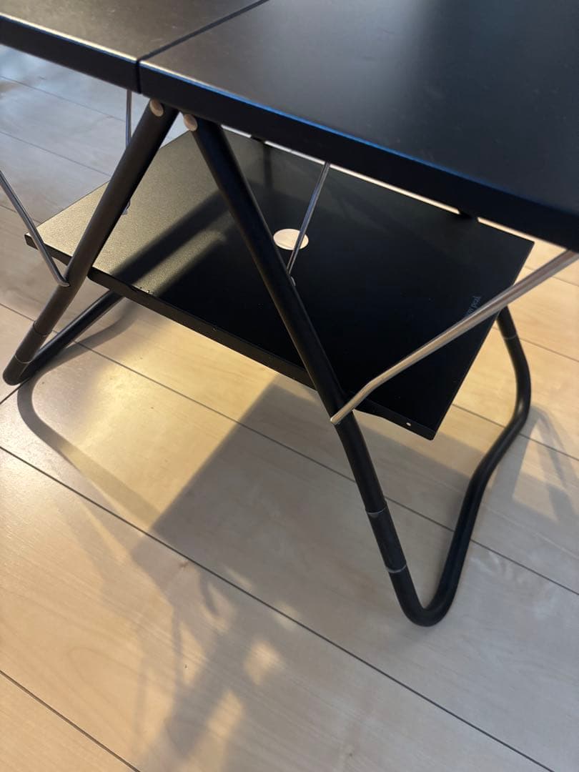 TAKIBI myテーブル　ブラック　ステンレストレー1ユニットブラック