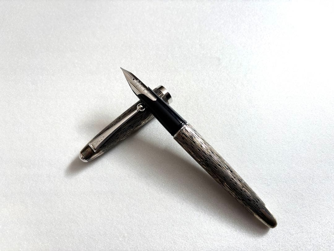 【美品】Pilot パイロット 万年筆 シルバーン つむぎ Mニブ