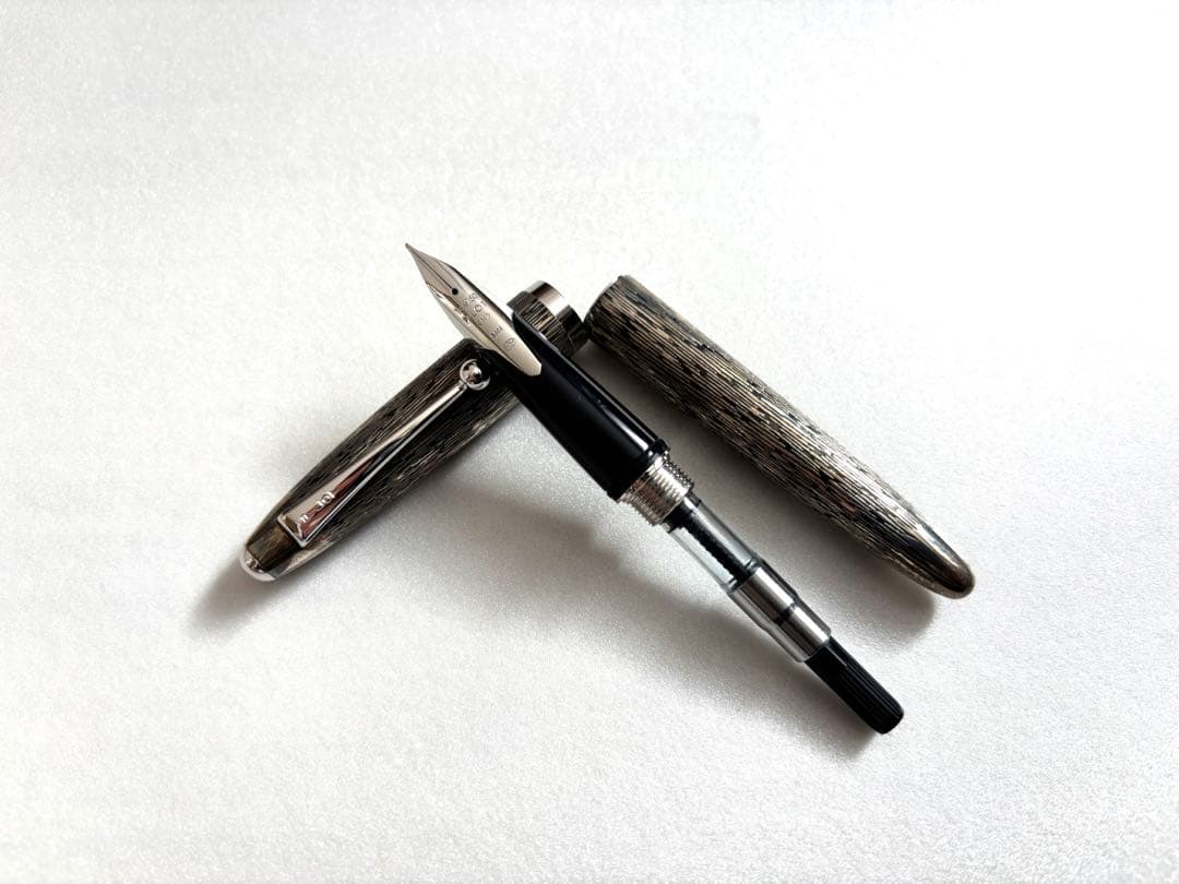 【美品】Pilot パイロット 万年筆 シルバーン つむぎ Mニブ