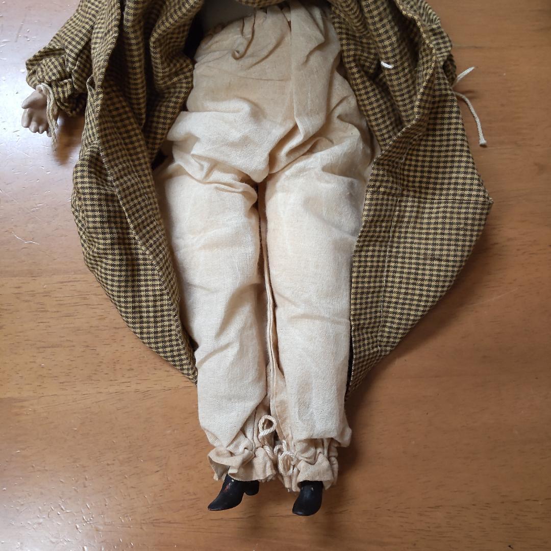 アンティークドール　レア　人形1体　茶色　リプロダクション　人形　海外作家