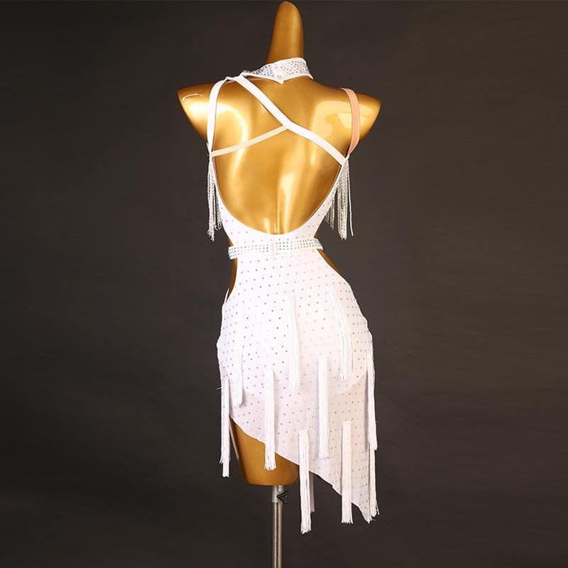 社交ダンス用アシンメトリードレス（黒・白）