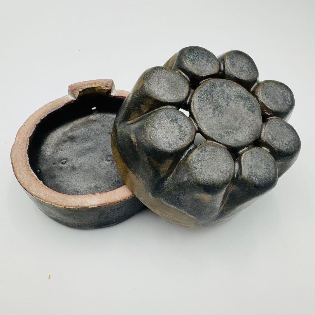 【五雲窯　前田喜代範　九曜紋瓦頭　香炉　共箱】骨董　アンティーク　インテリア