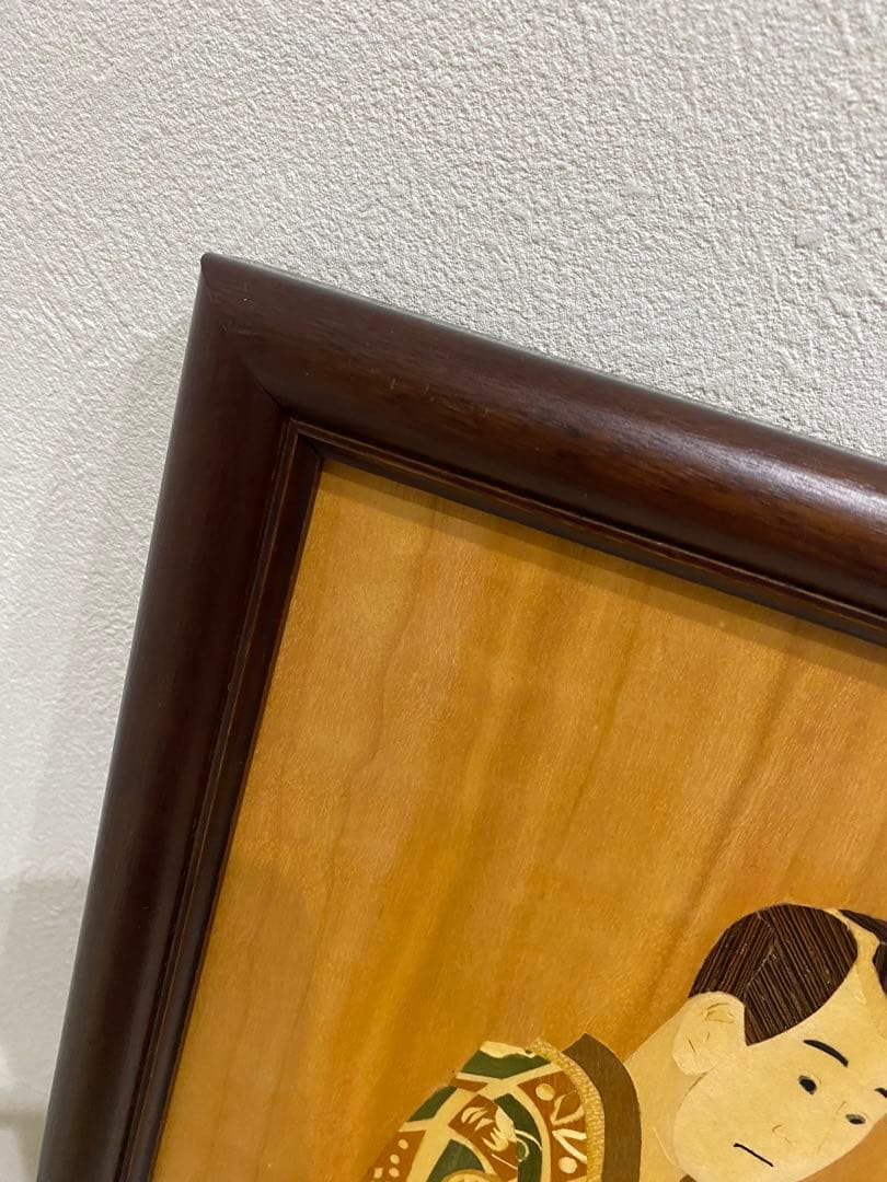 寄木絵画　東洲斎写楽　マーケタリー　ウォールアート